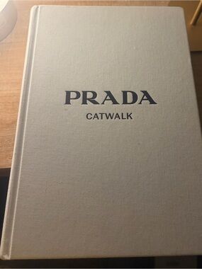 Prada Catwalk Hardcover coffee table Book in light blue with Black Logo